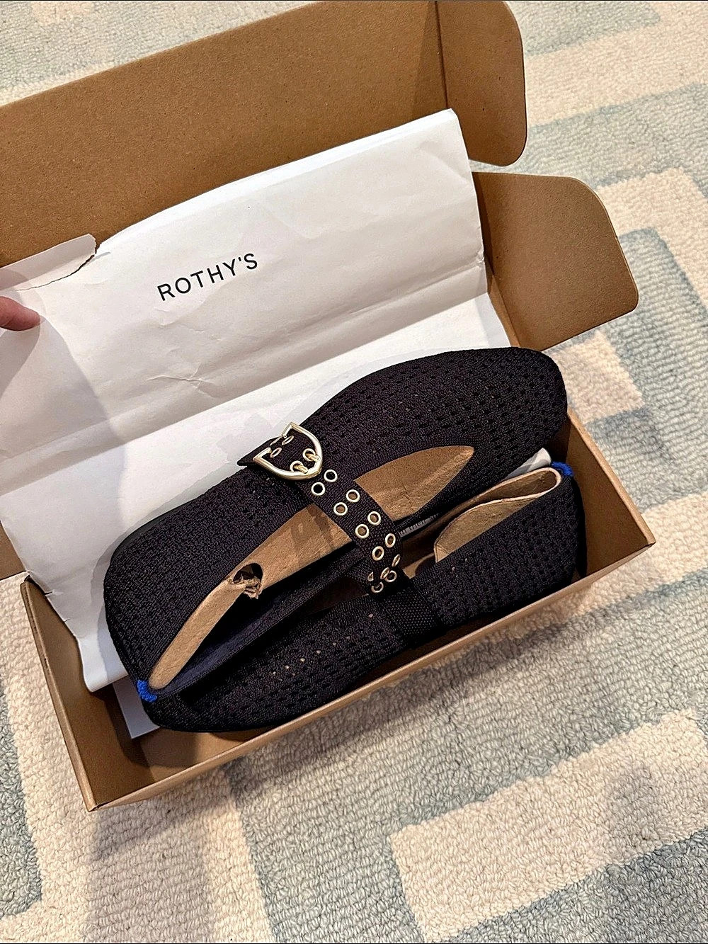 Rothy's The Max Buckle Mary Jane Buckle Mary Jane in Black US 9.5 NWT